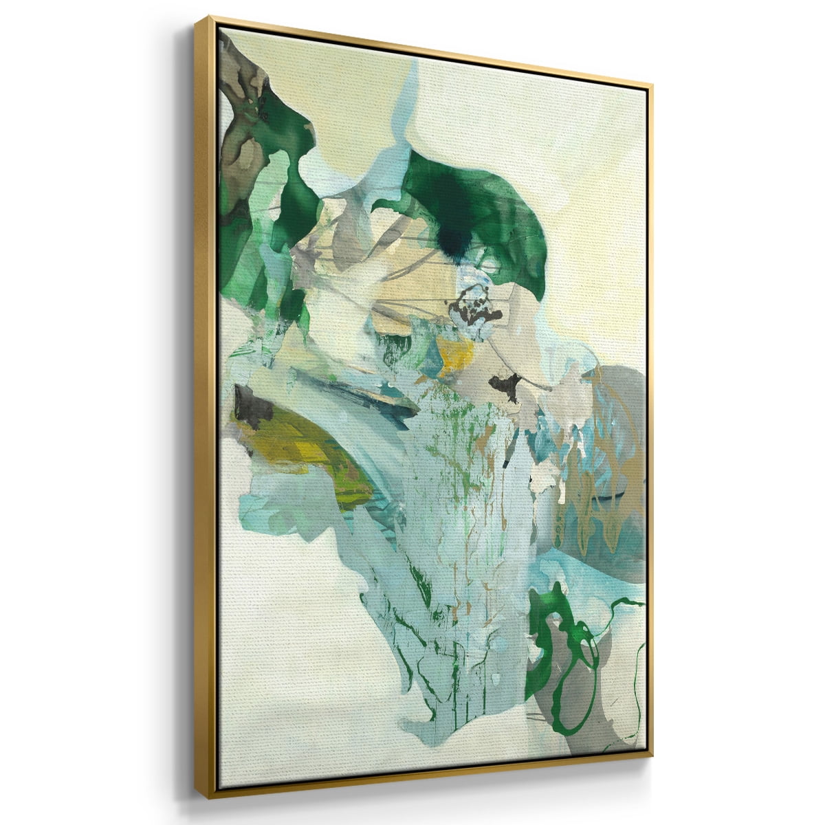 Ivy Framed Premium Gallery Wrapped Canvas - Ready to Hang - 25 x 37 - Gold Floating Frame