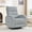 Corduroy Gray, variant on BaseBeauty Swivel Rocker Recliner Manual, Corduroy Nursery Recliner Glider Chair, Swivel Glider Recliner with Double Pockets, White