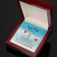 thumbnail image 6 of To My Navy Wife I Know the Distance is Hard Alluring Ribbon Necklace Message Card, 6 of 20