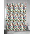 thumbnail image 5 of Shower Curtains Strawberry Blue Floral Leaf Bath Curtain Wildflowers Plant Waterproof Bathroom Shower Curtain Set with Hooks Decoration 72 x 84 Inches, 5 of 7