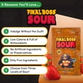 Final Boss Extremely Super Sour Candy, Natural Chewy Strawberry Gummies