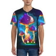 thumbnail image 4 of Haiem Hip Hop Hipster Baseball Jersey Button Down Shirts Sports Uniforms Men Women Jersey(Magic Mushrooms ,Fireflies,3X-Large), 4 of 9