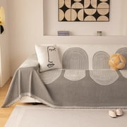 Smuge Sofa Cover, Couch Cover Protector Slipcover L Shape Sofa towel Furniture Cover for Pets Dogs Cats Home Decor (71x 134, Grey)