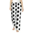 thumbnail image 1 of Bingfone Pyjama Motif Ballon de Soccer pour Femmes, Pantalon de Pyjama avec Poches - Grand, 1 of 6