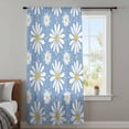 thumbnail image 4 of Blue Daisy Sheer Curtains 96 Inches Long for Living Room, Spring Floral Elegant Pastoral Botanical Light Filtering Privacy Drapes, Breathable Semi Sheer Window Treatment for Bedroom Dining Room, 4 of 9