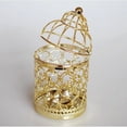 thumbnail image 3 of Candelabro galvanizado con diseño de flores ahuecadas, 3,15 x Un oro, 3 of 9