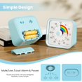 thumbnail image 5 of Infpokid Temporizador Visual Para Niños Con Función De Pausa Lindo Temporizador Silencioso Con Arco Iris Para Aula Enseñanza Tarea Cocina 60 Minutos Cuenta Regresiva Gestión Del Tiempo Para Tdah (Arco, 5 of 5