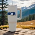 thumbnail image 4 of Winter Vibes - Typography In Blue And Black, 40oz Tumbler, 4 of 7