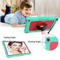 thumbnail image 5 of FIEWESEY Case for Lenovo Tab M10 Plus 3rd Gen 10.6 Inch,Shoulder Strap Hand Strap Rotatable Stand Kids Shockproof Cover for Lenovo Tab M10 Plus 3rd Gen 2022+Screen Protector(Green/Pink,1 Pcs), 5 of 7