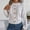 White, variant on Titcea Sweaters for Women 2024 Solid Color Crewneck Buttons Long Sleeve Sweater Cute Elegant Sexy Casual Pullover Tops