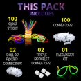 thumbnail image 2 of Premium Glow Sticks 100 Bulk Party Supplies Glow in The Dark 12 Hours Glow Party Pack 8 inch with Unique Connectors Neon Glow Bracelets Necklaces for Kids Camping Accessories 205 Pcs, 2 of 3