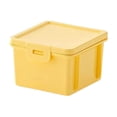 thumbnail image 2 of Stackable Desktop Storage Box with Buckled Lid, Plastic Mini Organizer for Office Stationery, Compact Decorations for Tabletop, Muted Tone Storage, Topliu, 2 of 6