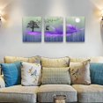 thumbnail image 3 of Canvas Wall Art For Living Room Family Wall Decorations For Bedroom Modern Bathroom Wall Decor Paintings Purple Feather Canvas Art Prints Office Abstract Pictures Artwork Dormitory Home Decor 3 Piece, 3 of 6