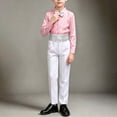 thumbnail image 3 of Lovzfmll 3-Piece Suit for Boys, Sequin Shirt & Bow Tie & Pants, Formal Performance Outfits for Big Boys, 15-16 Years, 3 of 8