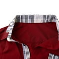thumbnail image 5 of Men Clothing, Men's Long Sleeve Dress Shirt Elegant Plaid Collared Casual Button Down Shirts Party Wedding Work Shirt with Pocket, 5 of 6