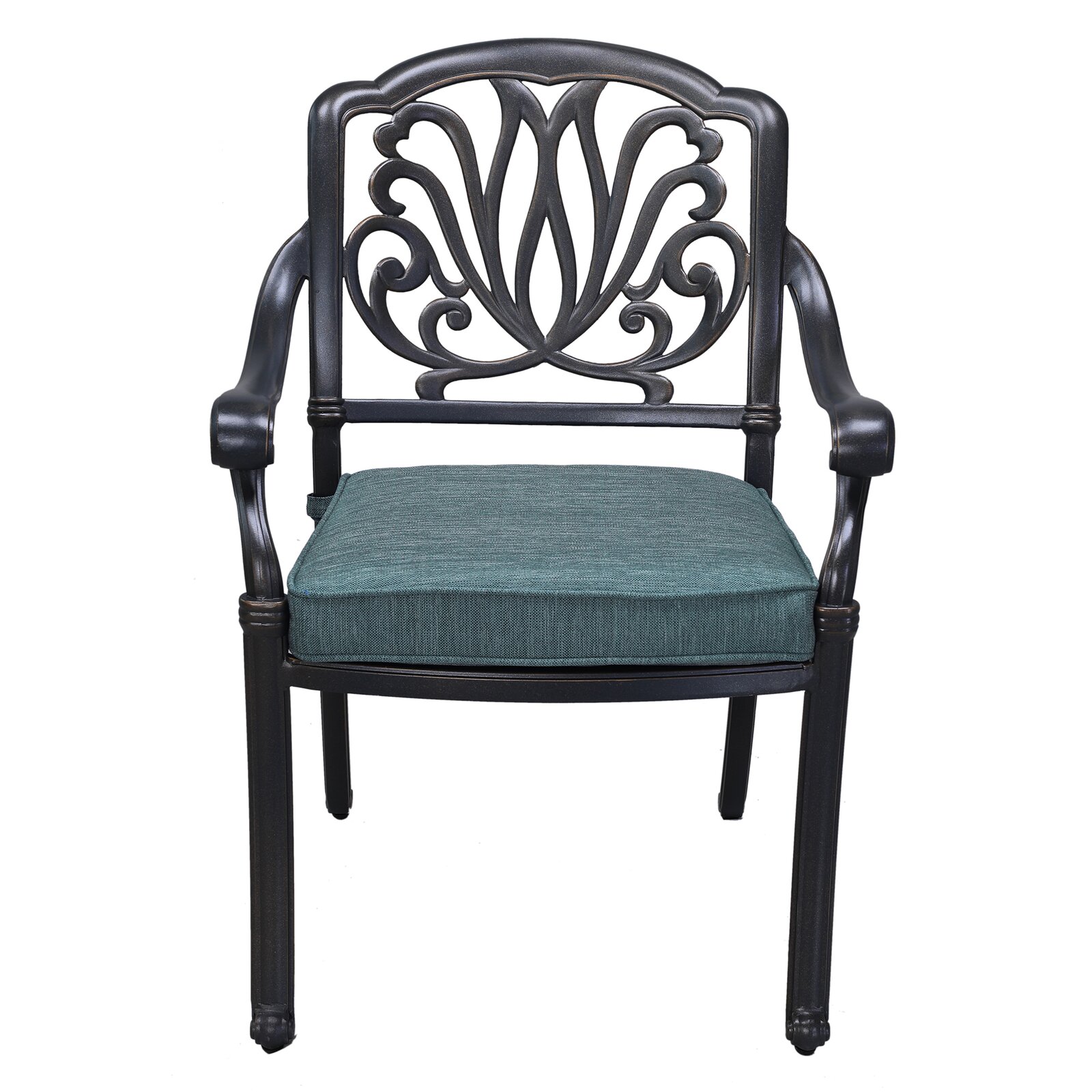 Kilmer Patio Dining Chair with Cushion, Seat: 16" H, Stacking: Yes - image 1 of 4