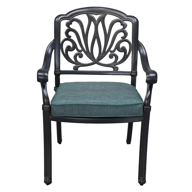 Kilmer Patio Dining Chair with Cushion, Seat: 16" H, Stacking: Yes