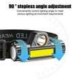 thumbnail image 4 of Faro Led Linternas de cabeza para acampar XPE + COB IPX4 400mAh 150LM Suministros para correr de noche ajustables, 4 of 6