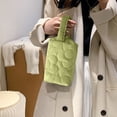 thumbnail image 3 of Bolsa Bolso de mano acolchado con estampado de flores para mujer Mini billetera con cremallera (verde) Ehuebsd Nuevos Originales, 3 of 6