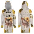 thumbnail image 3 of Happy Women's Day Pitbull Sunflower Vintage Proud Mom All Over Print 3D Hooded Duffle Toggle Coat Terrier Dog Lover - 02030, 3 of 6