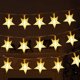 thumbnail image 1 of 10 luces LED de cadena de estrellas que funcionan con pilas, cadena de luces de hadas para fiesta de Ramadán en casa, Navidad, boda, año nuevo, decoración de jardín (blanco cálido) Fokelyi LRWJ328, 1 of 9