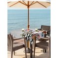 thumbnail image 2 of Outdoor Tablecloth with Umbrella Hole and Zipper, Grey Christmas Square Table Cloth 54x54 Inch Waterproof Tablecloth, Snowman Squirrel Cat Xmas Tree Snowflake Picnic Table Cover for Patio Camping, 2 of 7
