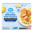 thumbnail image 1 of Great Value Lemon Pepper Flavoured Breaded Fish Fillets, 500 g ( minimum 10 battered fillets), 1 of 3