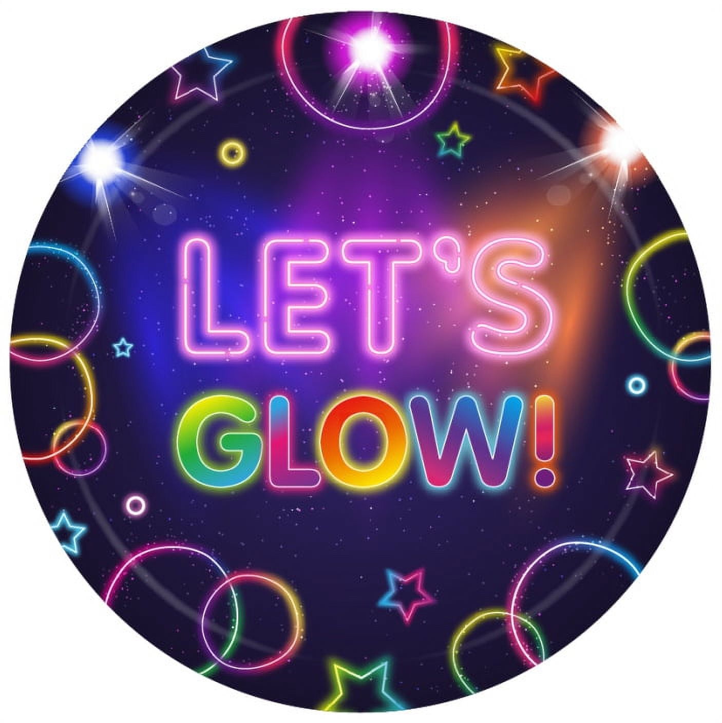 Glow Party Value Party Supplies Pack (58+ Pieces for 16 Guests), Value Party Kit, Glow Party Plates, Glow Birthday, Napkins, Forks, Tableware