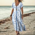 thumbnail image 1 of Xdegoge Mes Commandes Passées Récemment par Moi Robes en Lin pour Femmes 2025 Été Col en V Robe de Plage Décontractée Ample Grande Taille Manches Courtes Robe d'Été Vacances Fluide Robe Maxi Vêtements pour Hommes en Liquidation à Moins de 5 $, 1 of 5