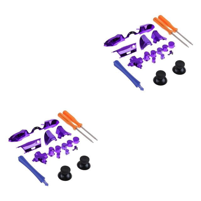Bearachild Juego de botones completamente chapados, gatillos de parachoques, reemplazo de destornillador Dpad LB RB LT RT para controlador One Type6 NO6