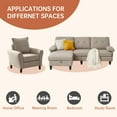 thumbnail image 4 of Soscana Modern Living Room Furniture Set 3 Seat Sectional Sofa with Storage Ottoman and Accent Chair, L Shaped Couch with Side Pockets and Armchair, Seating Set for Apartment Office Studio, 4 of 7