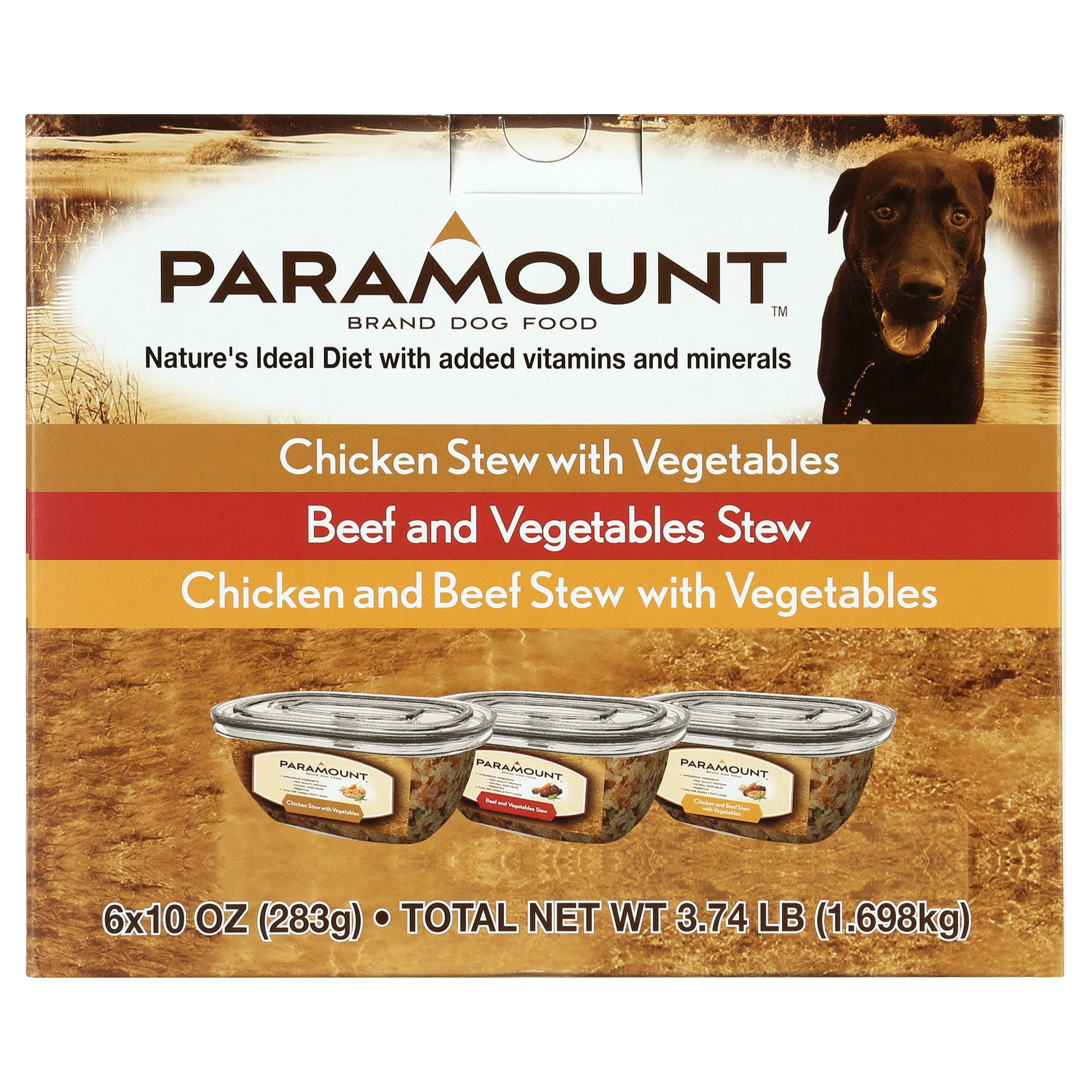 Paramount Dog Food Stews Variety Pack 10 Oz. Pack of 6