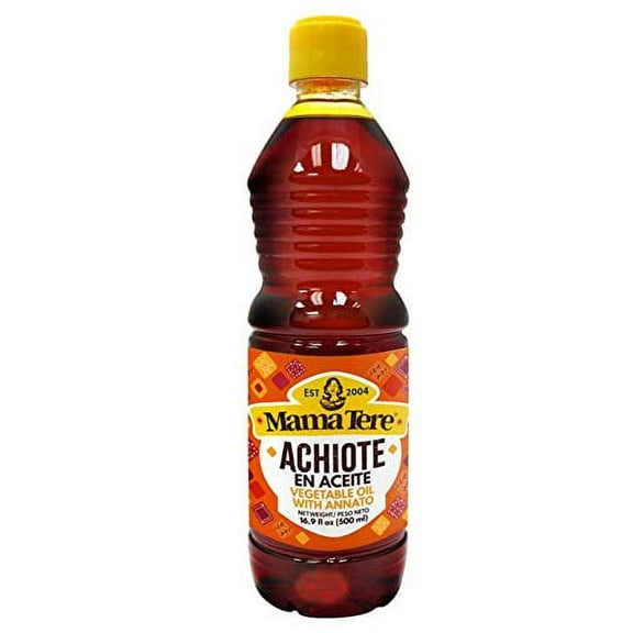 Mama Tere Achiote Liquido Vegetable Oil & Annatto 2 Pack 16.9 fl.oz. (500 ml) - Imported from Ecuador