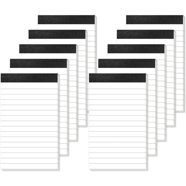 10 Pack Petits Blocs-Notes 3x5 Blocs-Notes Doublés Mini Blocs-Notes en Papier 3x5 avec 30 Feuilles par Bloc-Notes 80Gsm Blocs-Notes Mini Blocs-Notes Légauxueux 3x5 Pouces pour Prendre des Notes et Rappel