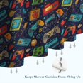 thumbnail image 6 of Colorful Games Retro Black Pattern Shower Curtain 84"x72" ,Bathroom Decorative Shower Curtains Set with 12 Hooks,Modern Waterproof Washable Shower Curtain, 6 of 6