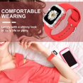 thumbnail image 5 of ANTHOUSE Compatible for Apple Watch Band with Glitter Bumper Case, Women Silicone Soft Comfortable Adjustable Strap with Buckle for iWatch SE Series 8/7/6/5/4/3/2/1 (Black Rosegold, 38mm), 5 of 12
