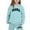 Sky Blue, variant on XEGLSBU Girls Fall Outfits Size 7/8 Dresses Girls Outfits Hoodies Letter Print Sweatshirt Stylish and Comfortable Everyday Wear Toddler Fall Outfits for Girls 2T Short Sleeve Black Size 7-8 Years