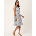 thumbnail image 2 of Moomaya Womens Printed Strap Shoulders Dress, Round Neck A-Line Dress, 2 of 7