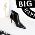 thumbnail image 5 of Botas de tacón alto sexis simples y a la moda de invierno para discoteca con cremallera lateral y puntiagudas para adelgazar y desnudas para mujer, 5 of 5