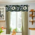thumbnail image 3 of Yayeee Kitchen Valance Rod Pocket 54" x 18" Living Room Window Curtain, Dark Floral, 3 of 6