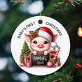thumbnail image 5 of Duck Baby Ornament Xmas, Personalized Expecting Baby First Time Parent Gifts, Baby Duck Ornament, Custom Name Baby's First Christmas Ornament, Pregnancy Announcement Christmas Tree Decorations 2LT0od, 5 of 6