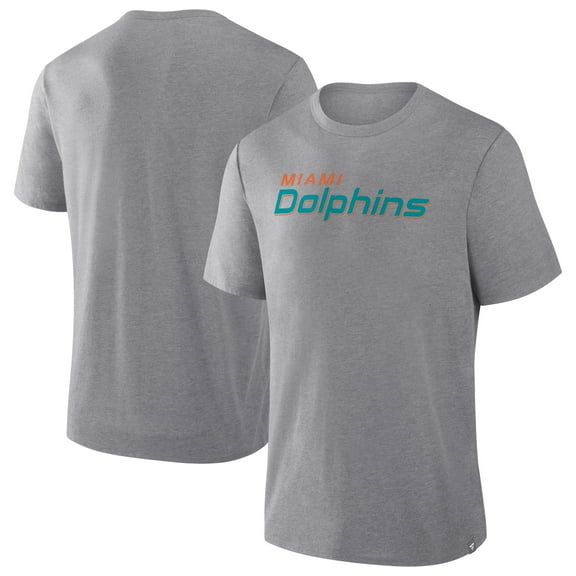 Men's Fanatics Heather Gray Miami Dolphins Pass Rush Tri-Blend T-Shirt