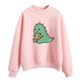 thumbnail image 1 of IROINID Rabais Vêtements d'Hiver pour Femmes Pulls à Capuche Chemises Aguichant d'Hiver Col Rond Manches Longues Hauts Imprimés Blouse Régulière, Pink, 1 of 3