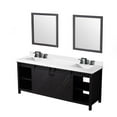 thumbnail image 5 of Lexora Home Marsyas 80" Quartz Top Double Vanity in Brown, 5 of 10