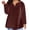 Wine womens tops 01, variant on Womens Tops Dressy Casual Plus Size Tops for Women Trendy Solid Pocket V Neck Long Sleeve Tunic Shirts Winter Fall Breathable Loose Comfy Pullover Blouses