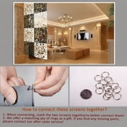 ANMINY 12 pcs Hanging Room Divider 15 x 15 PVC Screen Panels Living Room Bedroom Office Art, 0.7 Thick