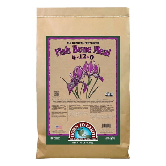 Down To Earth Fish Bone Meal 4-12-0 Organic Plant Food, 40 lb Bag