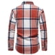 thumbnail image 3 of Blusa y camisa de manga larga con cuello vuelto para hombre, blusa informal a cuadros con botones y cuello vuelto, blusa de manga larga para hombre, 3 of 8