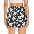thumbnail image 4 of Goofa Lilies Flowers Printed Women 2 in 1 Running Shorts,Quick Dry Athletic Workout Shorts,High Waisted Athletic Shorts with Liner Pockets-Small, 4 of 9