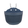 thumbnail image 2 of Imitation Rattan Wicker Wall Hanging Flower Pot Basket Balcony Garden Planter, 2 of 8